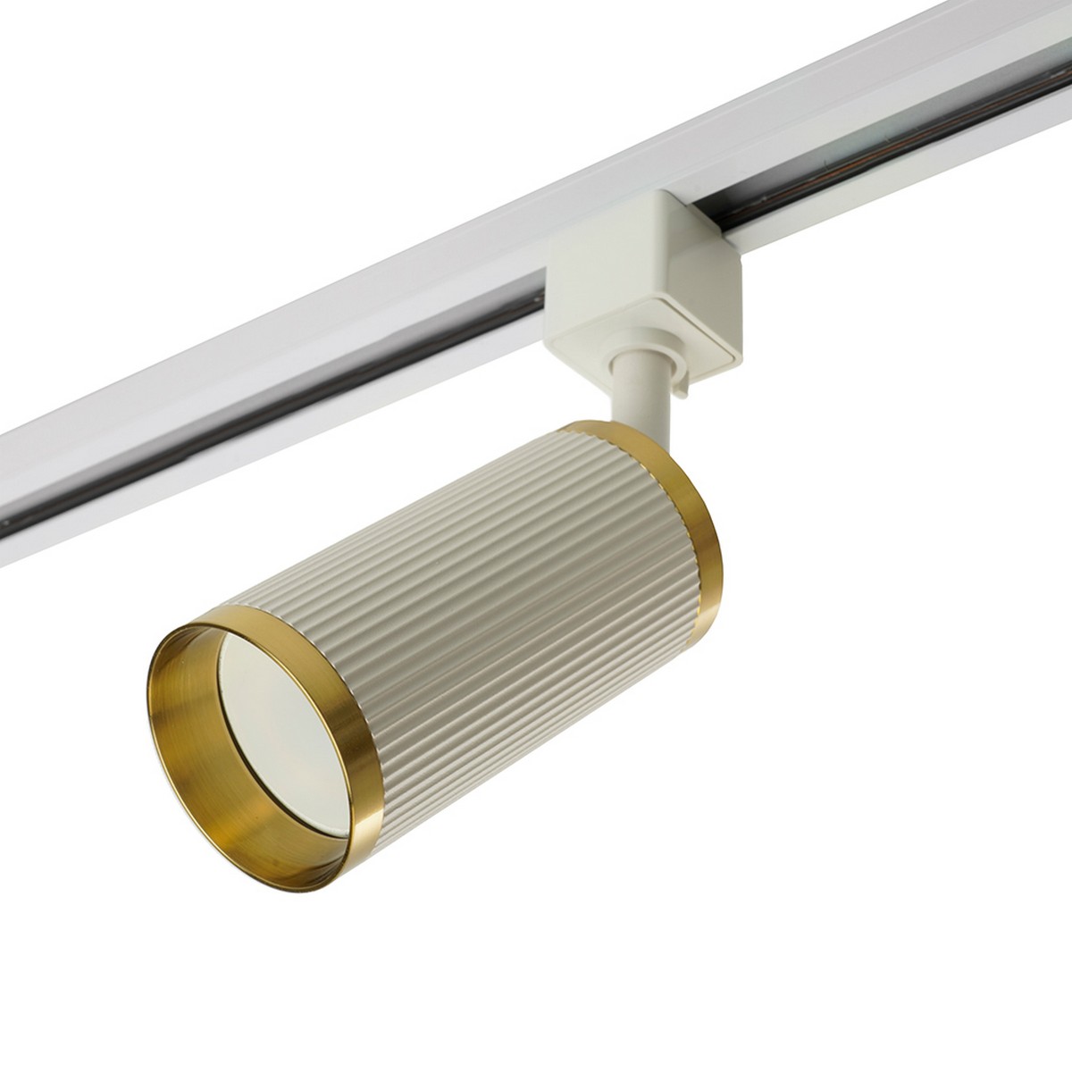 Трековые светодиодные светильники Светильник Feron AL174 трековый под лампу GU10 белый античное золото 48693 