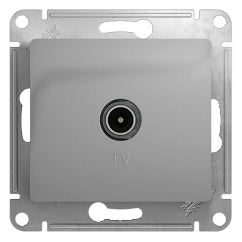 Glossa Алюминий Розетка TV Systeme Electric Glossa Алюминий проходная 4DB GSL000392