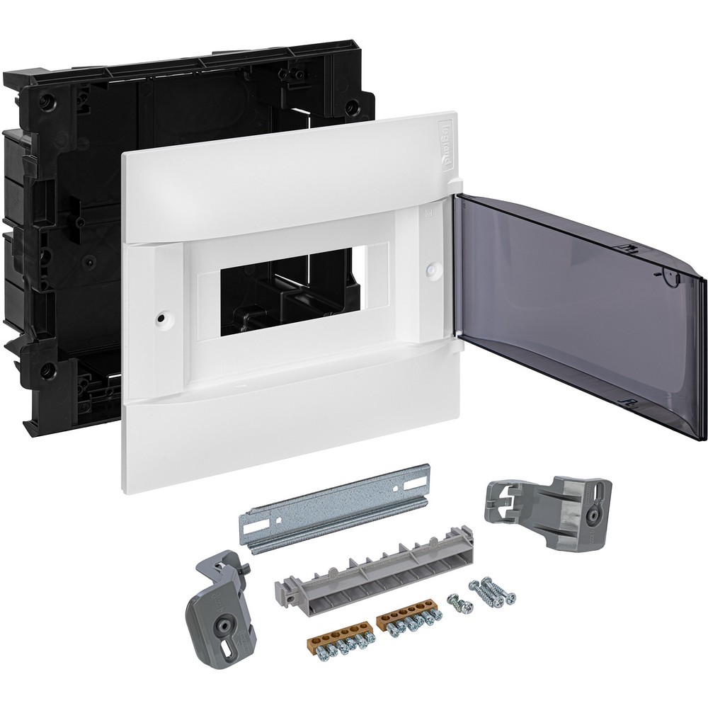 Пластиковый щиток Legrand Practibox S Встраиваемый 8 мод 1X8 Дымчатая дверь 134558
