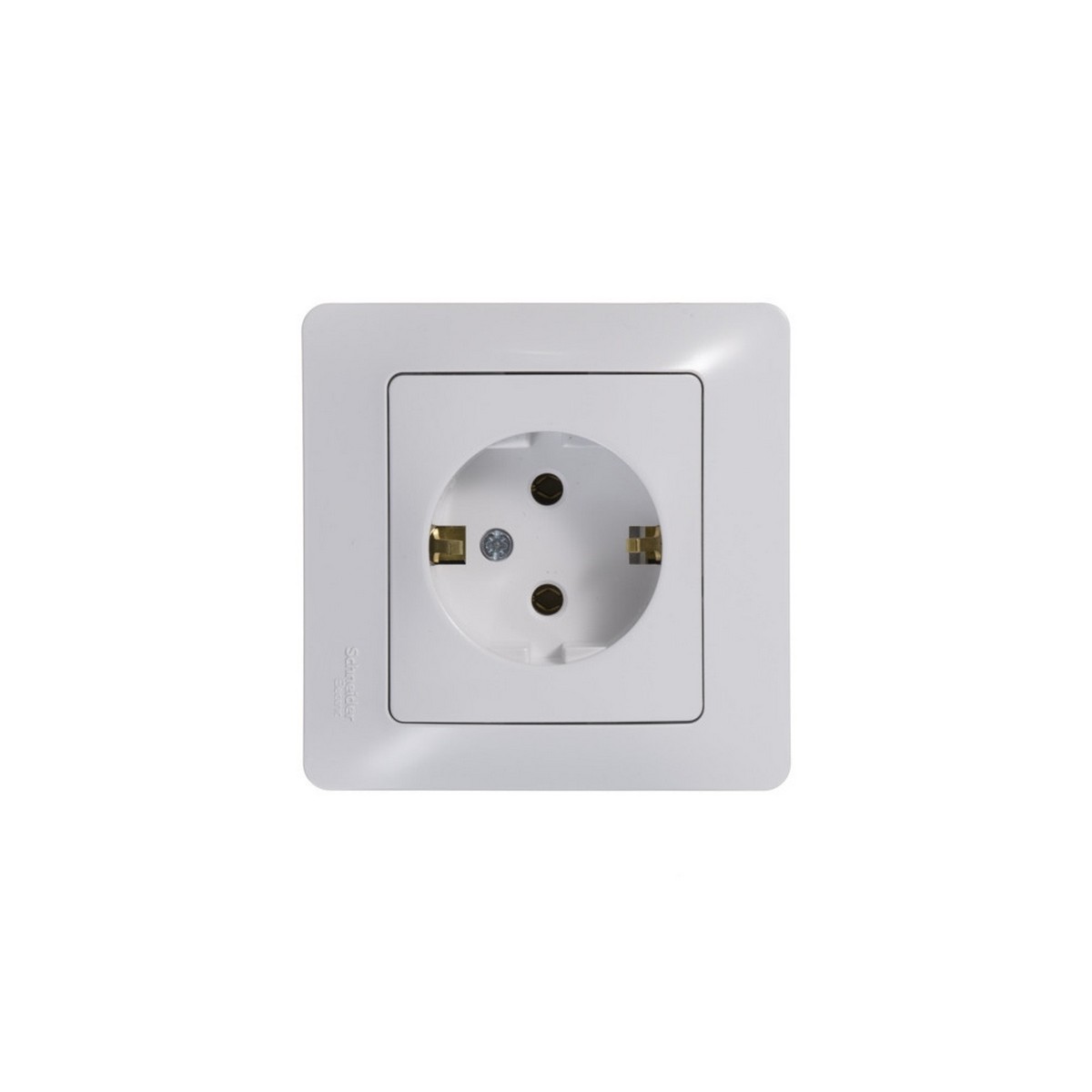 Розетка Systeme Electric Glossa Белый с заземлением GSL000143