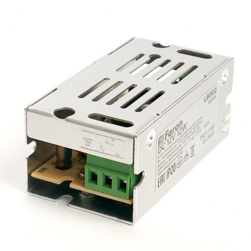 Трансформатор Feron для светодиодной ленты 12W 12V (драйвер) LB002 48005