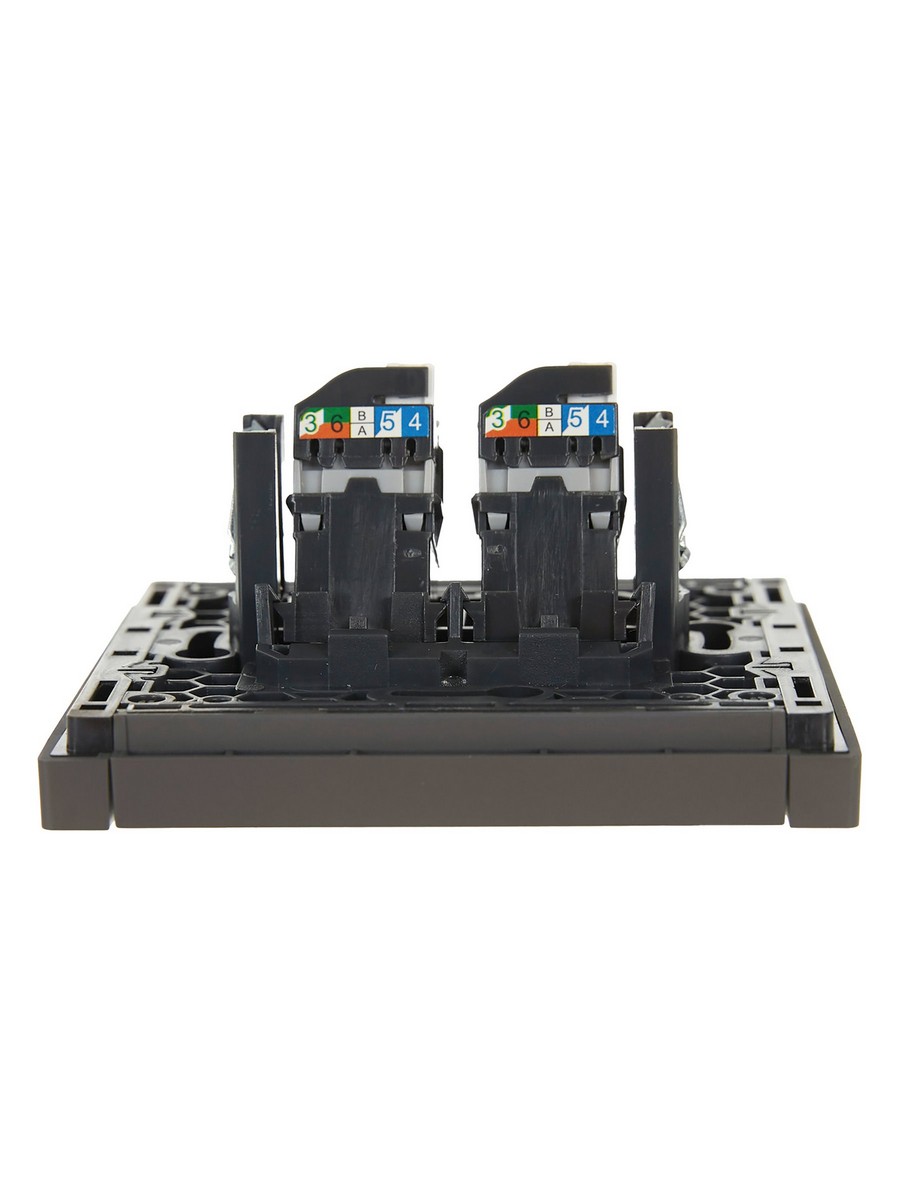 Розетка IEK FORTE&PIANO Серый комп. 2-ая RJ45 кат.5E FP333