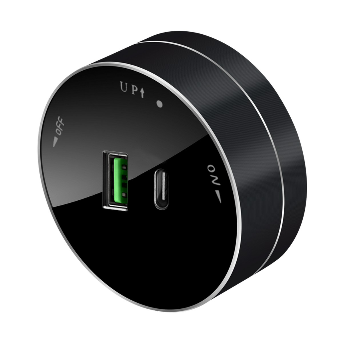 MultiTrack - Розетки и шинопровод Розетка 2хUSB Systeme Electric MultiTrack Антрацит (тип А+С) 18Вт, 5В/3А MTK13003B