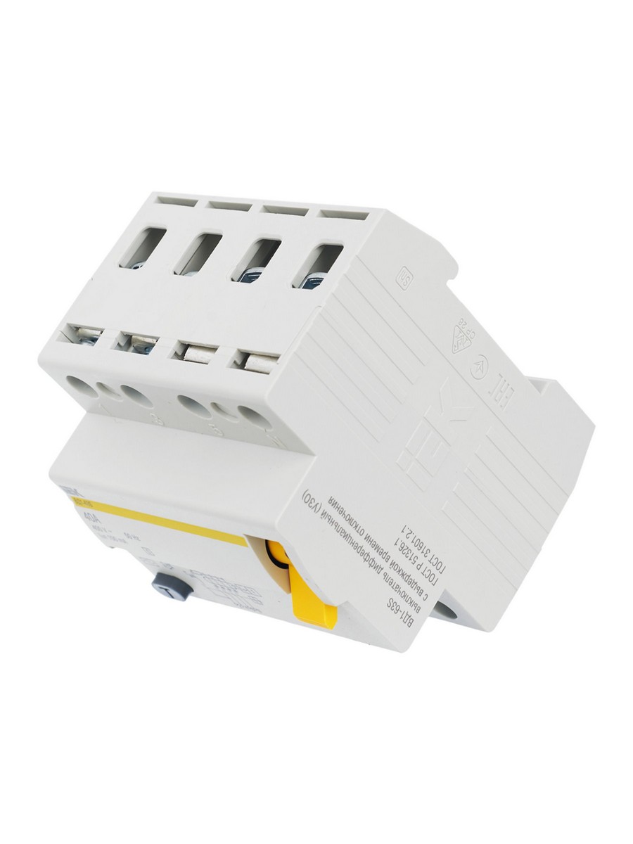 IEK Выключатель дифференциальный IEK KARAT ВД1-63S 4Р 40А 100мА MDV12-4-040-100 