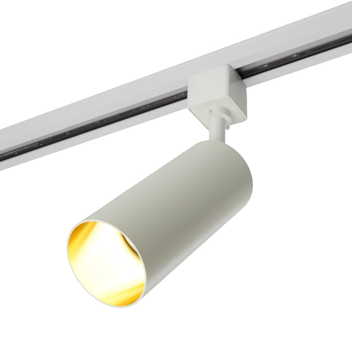 Трековые светодиодные светильники Светильник Feron AL155 трековый под лампу GU10 белый-золото 48714 