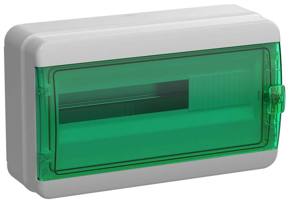 Корпус пластиковый IEK TEKFOR КМПн-18 IP65 зелен. прозр. дверь TF5-KP72-N-18-65-K03-K06