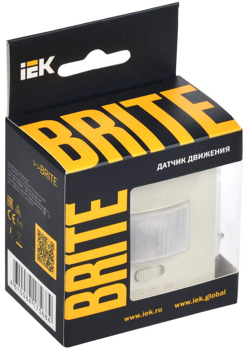 Датчик движения IEK BRITE BASE Бежевый ДС10-1-БрКр BR-MS10-N-150-05-K10
