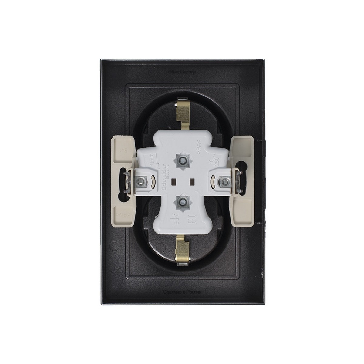 AtlasDesign Мокко Розетка Systeme Electric AtlasDesign Мокко с/з двойная, 16А, в сборе ATN000624