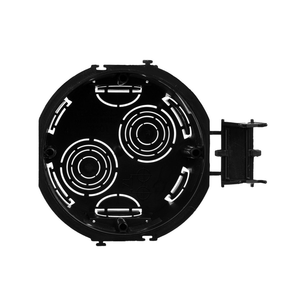 Подрозеточная коробка DKC Avanti для сплошных стен черная под 2 модуля без винтов 59302