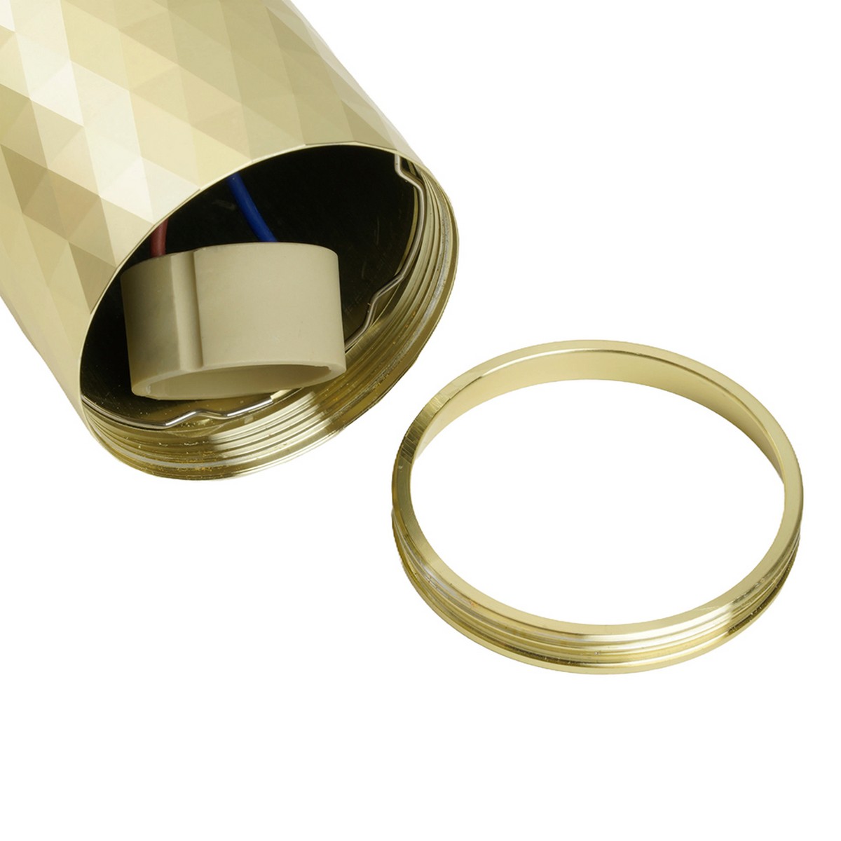 Подвесные светодиодные светильники Светильник подвесной Feron ML1888 Barrel PRISM levitation MR16 35W 230V чёрный золото 48669 