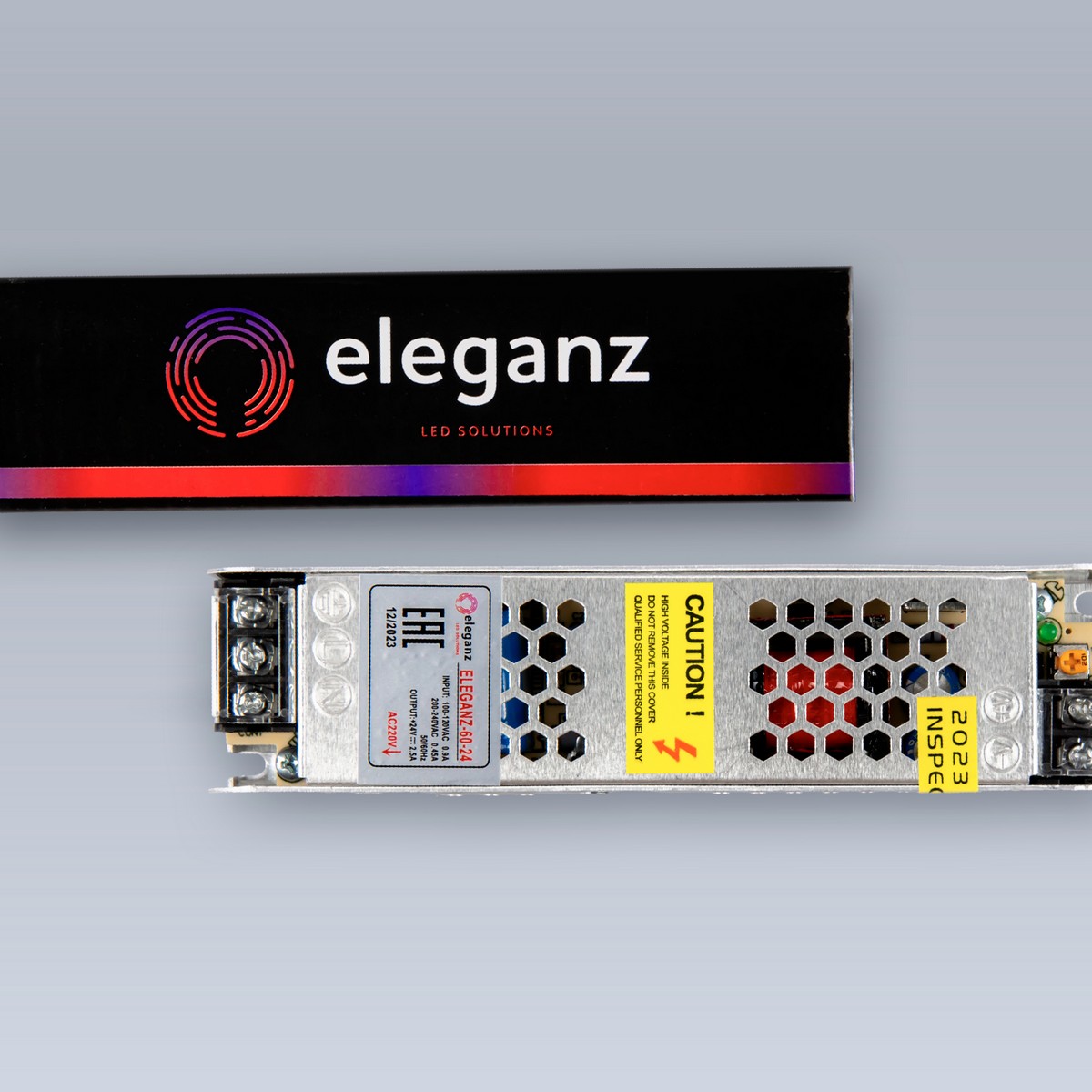 Блоки питания для светодиодной ленты Блок питания для светодиодной ленты Eleganz 24V 60W IP44 узкий 118х47х21мм EL-0019 