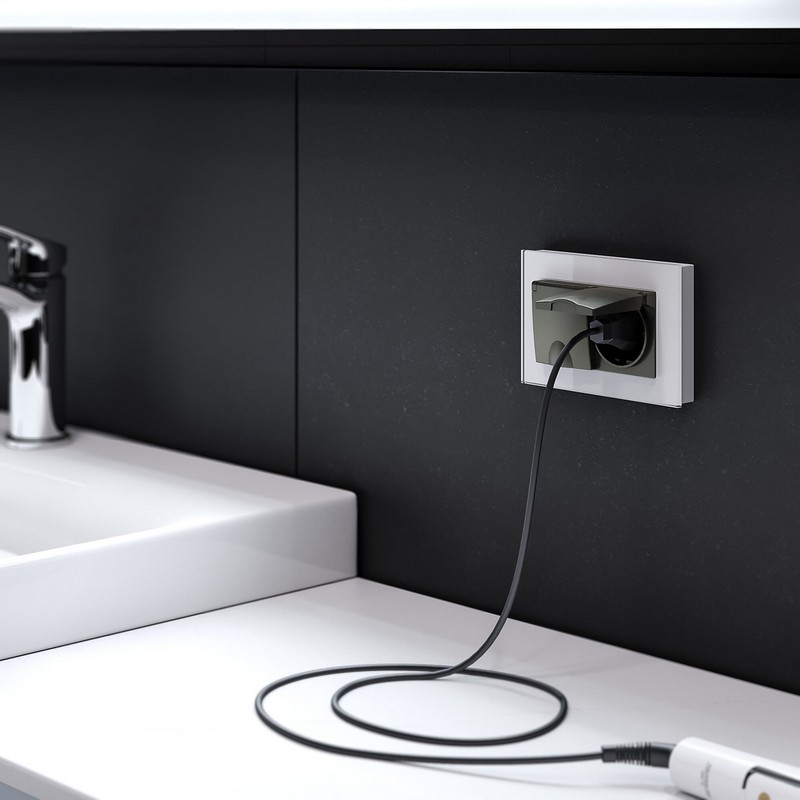 Рамки Werkel Favorit Рамка Werkel Favorit для двойной розетки (белый,стекло)  WL0081101