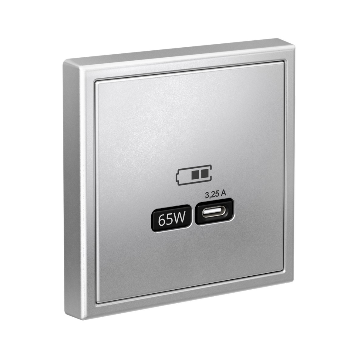 USB Розетка Systeme Electric ArtGallery Алюминий тип-С 65Вт высокоскор.заряд. QC PD GAL000327