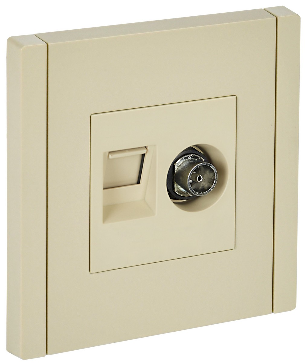 IEK FORTE&PIANO Ваниль Розетка IEK FORTE&PIANO Ваниль двойная TV+RJ45 кат.6 FP437