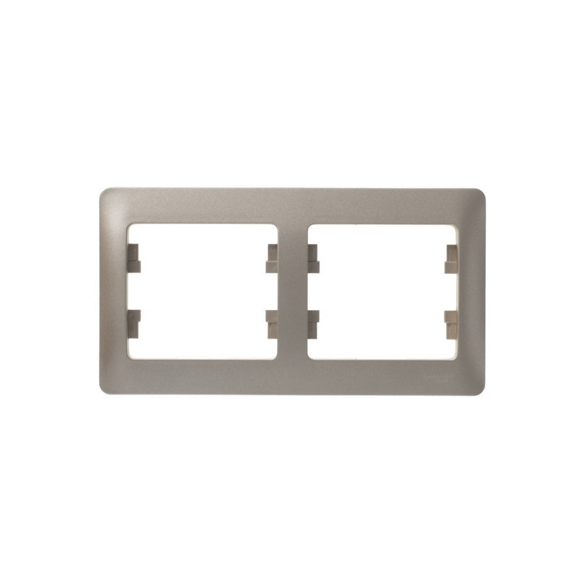 Рамка Systeme Electric Glossa Титан 2-я, горизонтальная GSL000402