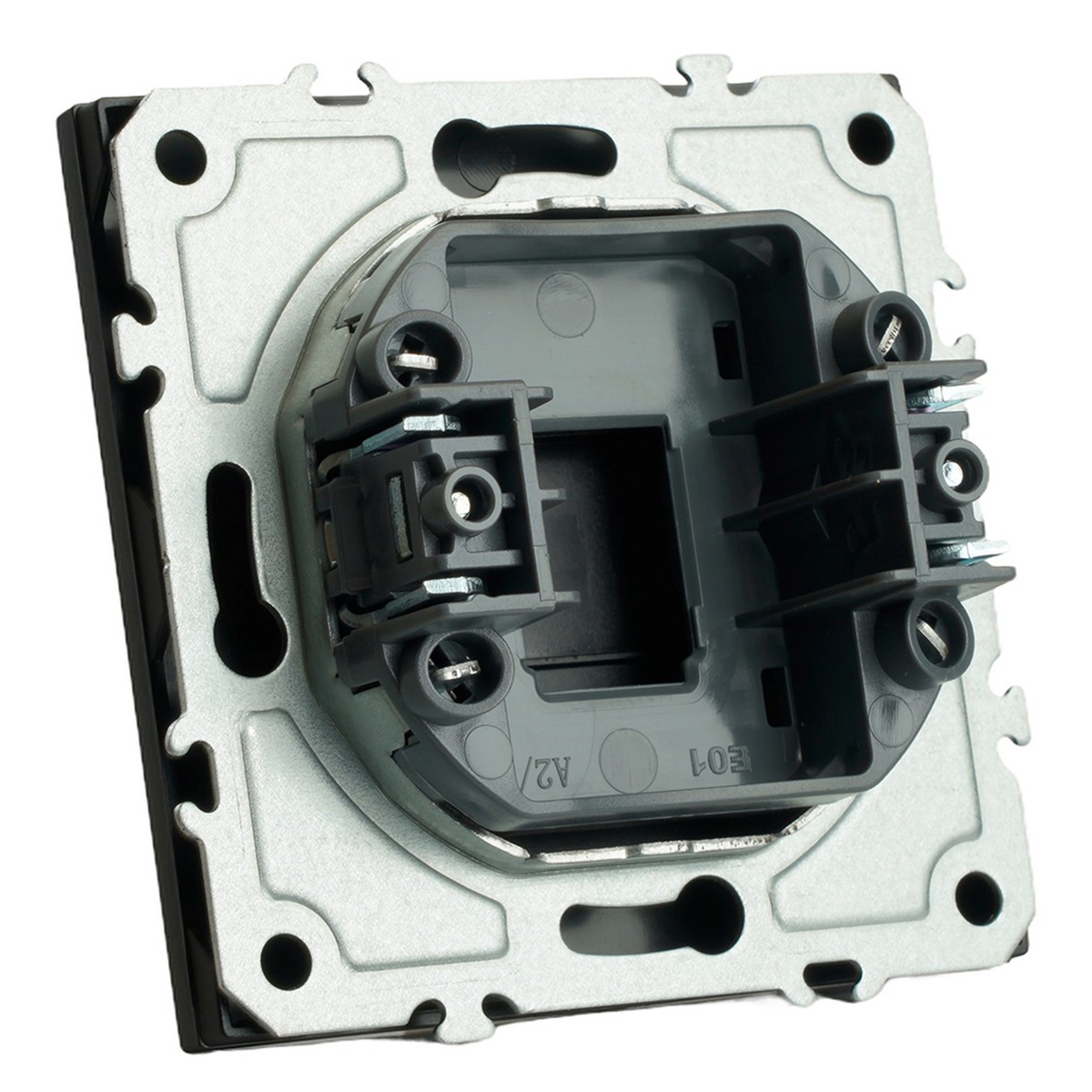 Эмили - Розетки и выключатели Stekker Заглушка STEKKER Эмили RST00-5116-05 черный уголь soft touch  49857