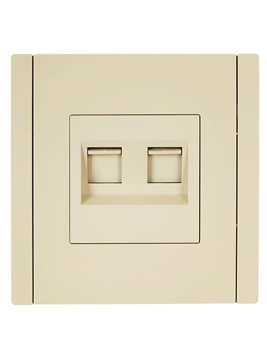 IEK FORTE&PIANO Ваниль Розетка IEK FORTE&PIANO Ваниль двойная RJ11+RJ45 кат.5E FP435