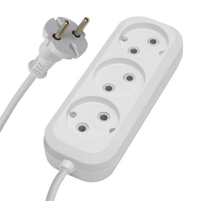 Колодки и удлинители, тройники Удлинитель 3-местный б/з Stekker HM01-30-07 7м Home (У10-430) белый 39212 