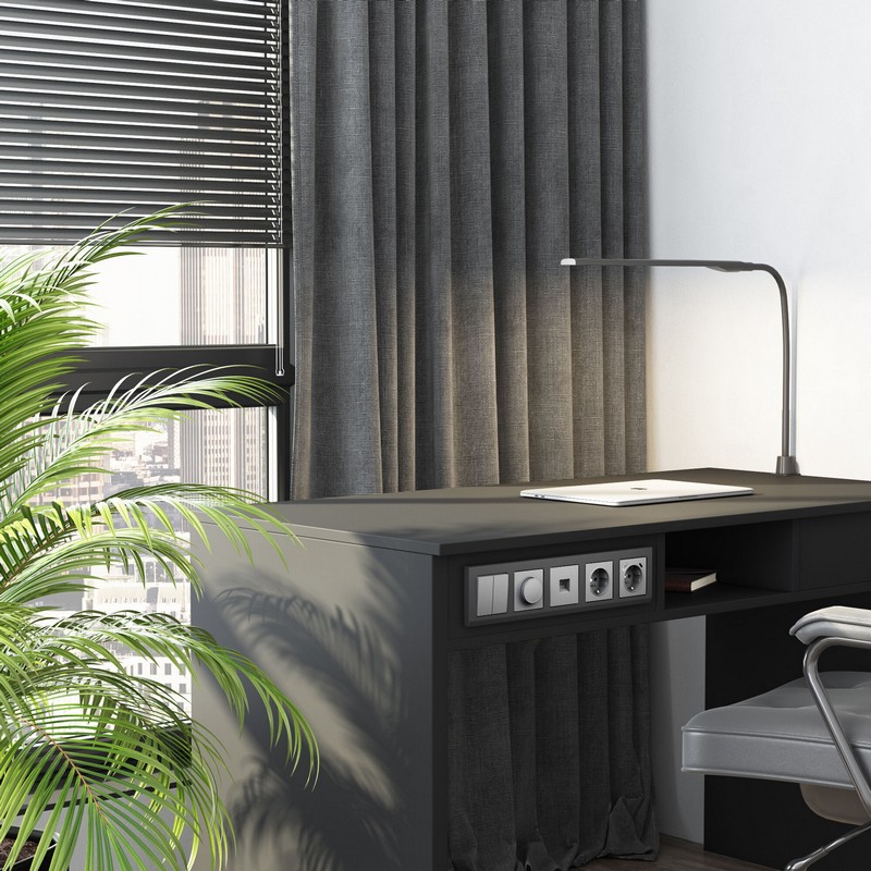 Werkel Серебряный матовый Розетка Werkel с заземлением и шторками (серебряный матовый) W1171165