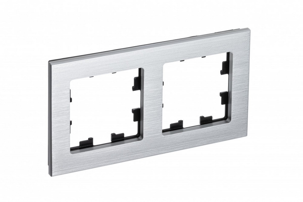 Рамка Systeme Electric AtlasDesign Nature Металл серебро 2-ая ATN312102