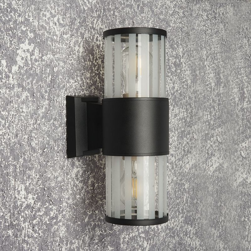 Уличные настенные светильники Светильник садово-парковый Feron DH0902 на стену  E27 230V черный 11653 