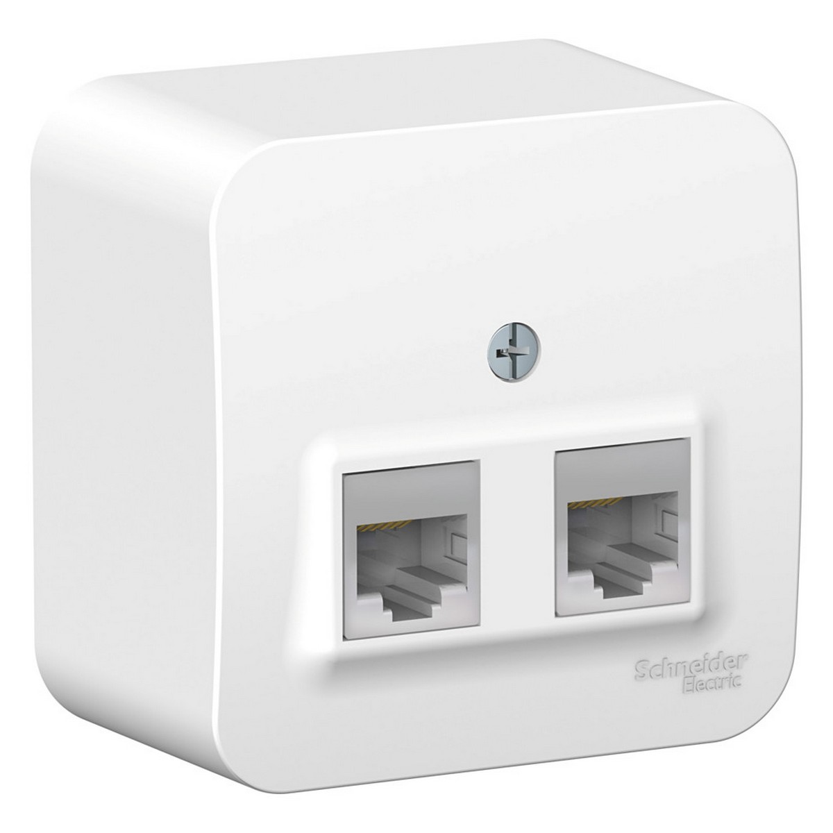 Розетка SE Blanca 2-ая Белый наружный компьютерная RJ45 кат.5E изолир. пластина BLNIA045451