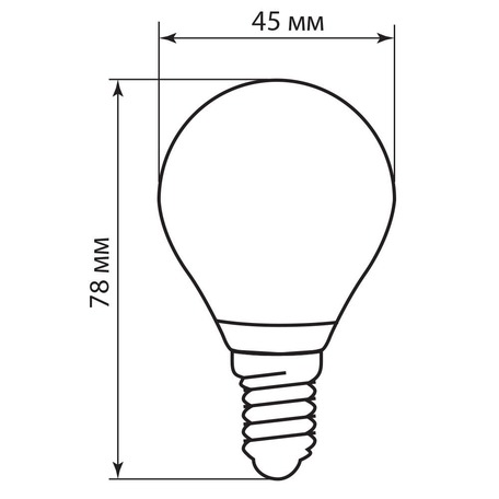Лампа светодиодная Feron LB-61 Шарик E14 5W 6400K 230V 25580