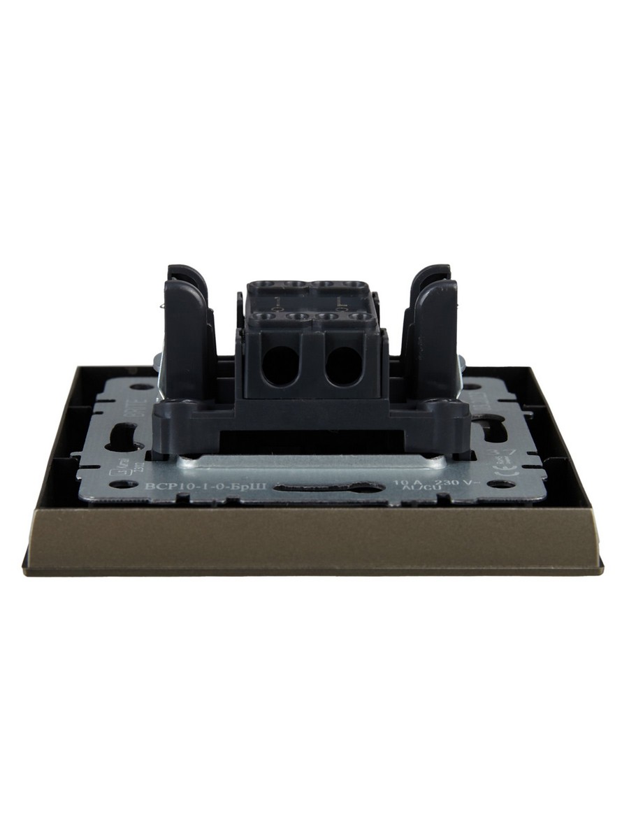 Выключатель IEK BRITE Шампань 1-кл. 10А в сборе ВСР10-1-0-БрШ BR-V10-0-10-K37-F