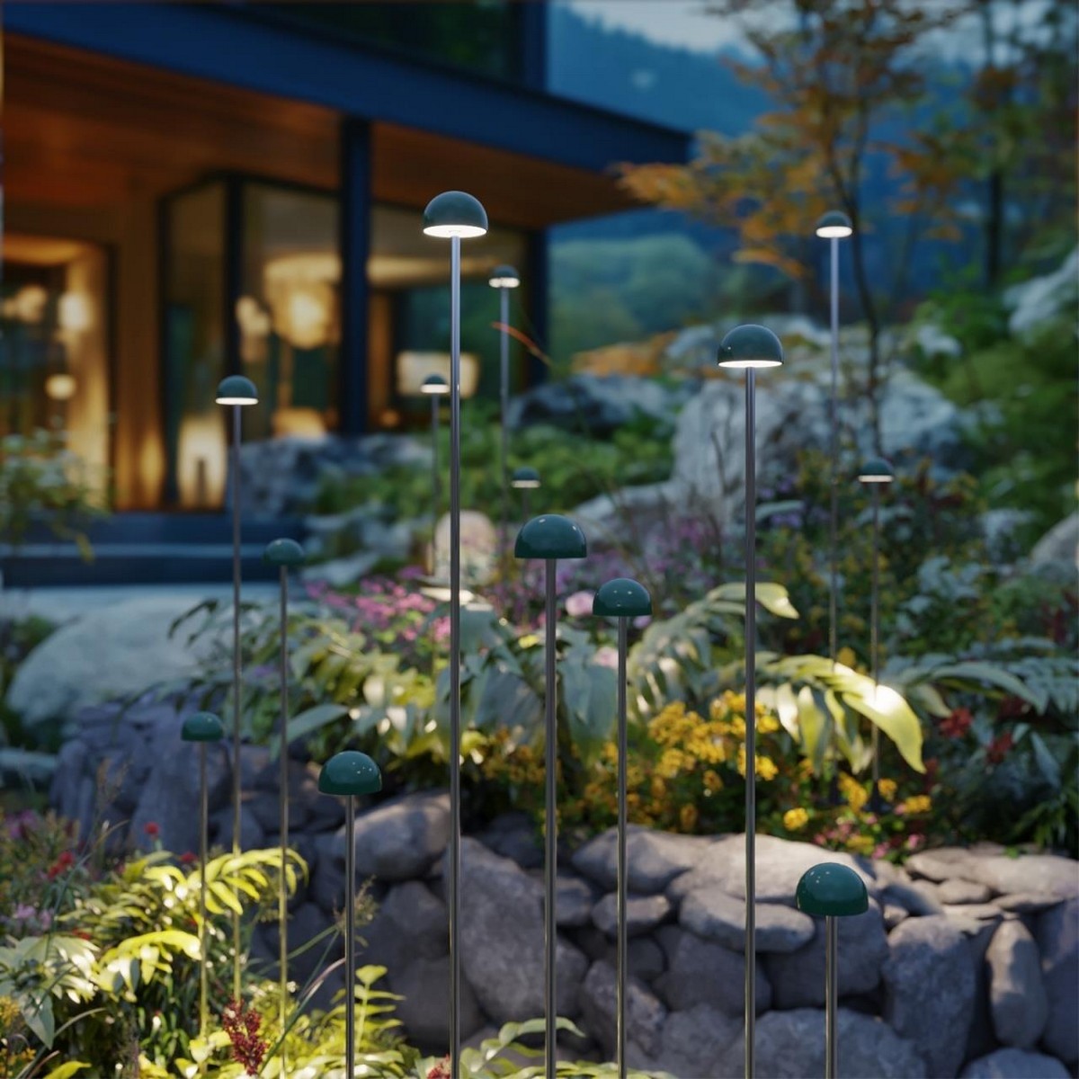 Уличные светильники столб Ландшафтный светильник ODEON LIGHT 7122/4GLB VERDE 