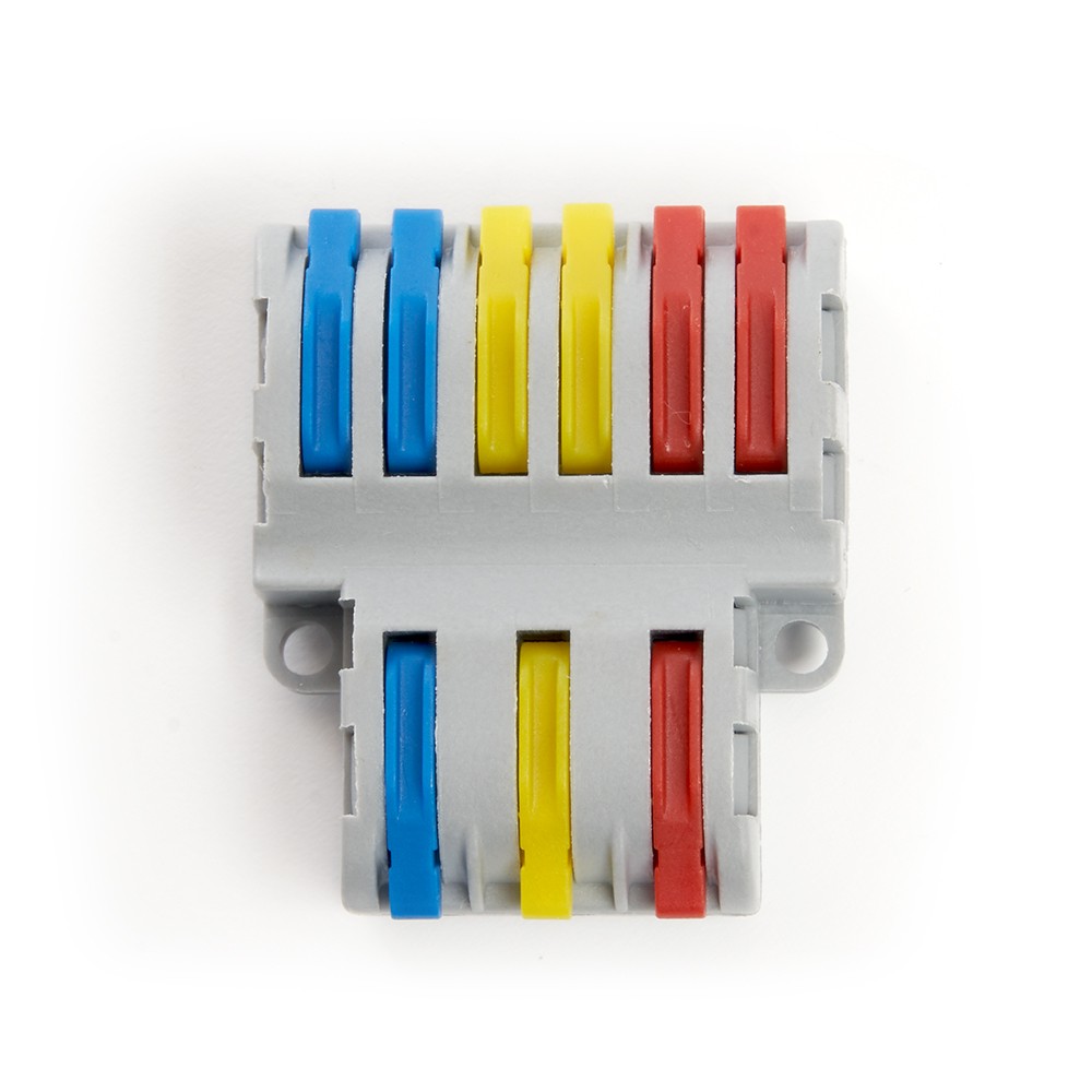 Клемма строительно-монтажная STEKKER для подключения фазных проводников 3 контактные группы (1 ввод2вывода на полюс) LD222-427 39499