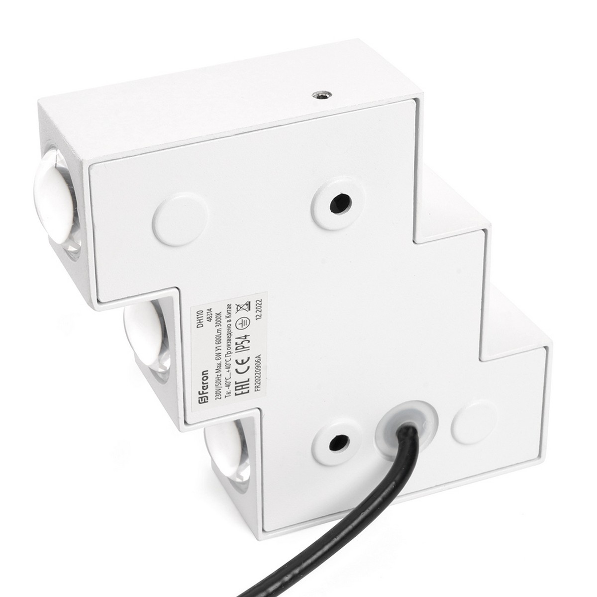 Уличные настенные светильники Светильник уличный светодиодный Feron DH110 6*1W 600Lm 3000K белый 48314 