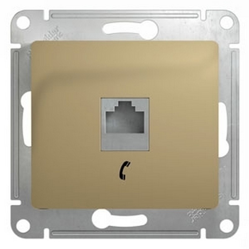 Розетка телефонная Systeme Electric Glossa Титан RJ11 GSL000481T