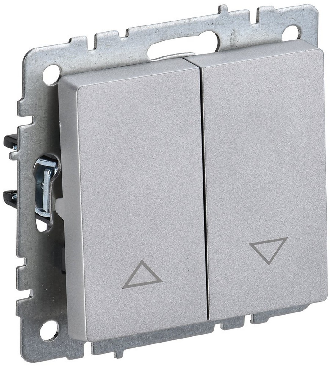 Выключатель IEK BRITE жалюзи 10А ВС10-1-5-БрА алюминий BR-V15-0-10-K47