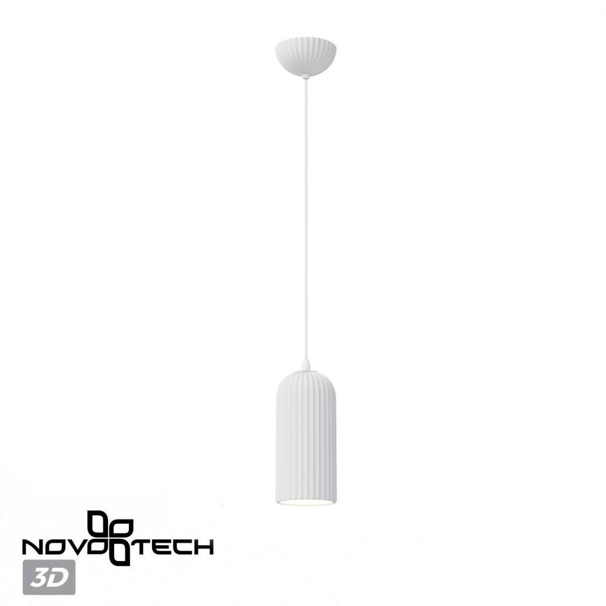 Светильник подвесной гипсовый длина провода 2м (есть возможность покраски) NOVOTECH YESO 370978