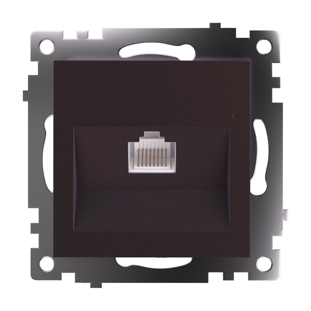 Катрин - Розетки и выключатели Stekker Розетка компьютерная 1-местная RJ-45 STEKKER GLS00-7107-04 Катрин шоколад 49023