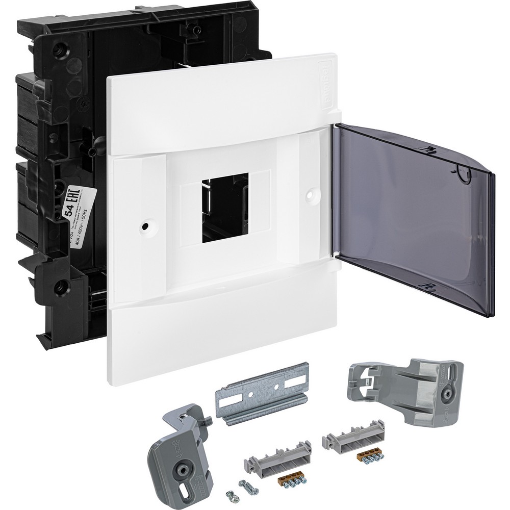 Пластиковый щиток Legrand Practibox S Встраиваемый 4 мод 1X4 Дымчатая дверь 134554
