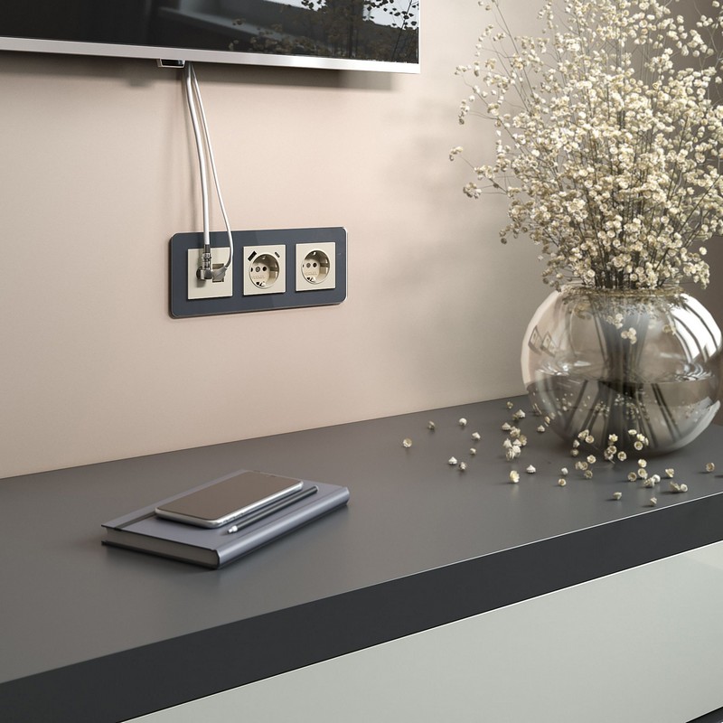 Werkel Слоновая кость механизмы Розетка Werkel ТВ+Ethernet RJ-45 6 cat.слоновая кость W1181303