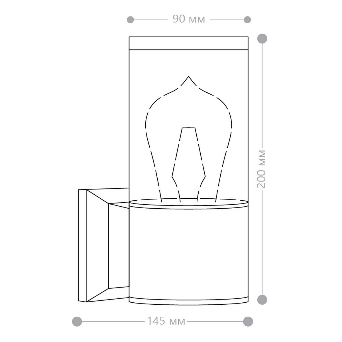 Уличные настенные светильники Светильник садово-парковый Feron DH1301 E27 черный 51330 