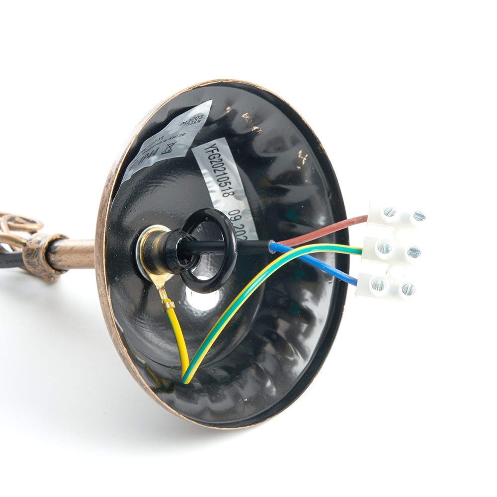 Светильник садово-парковый Feron PL3705  круглый на цепочке 60W 230V E27 черное золото 11369