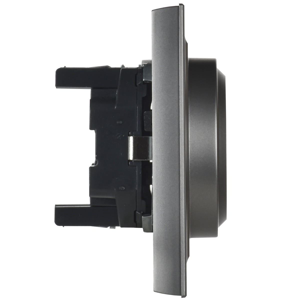 IEK Brite Сталь Розетка IEK BRITE 2-ая с/з без шторок 16А в сборе РС12-3-БрС сталь BR-R21-16-K46-F