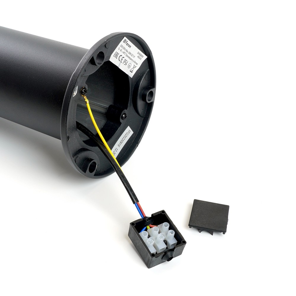 Уличные светильники столб Светильник садово-парковый Feron DH0809 столб E27 230V черный 48341 