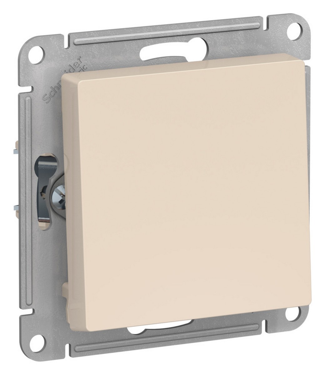 Выключатель Systeme Electric AtlasDesign Бежевый 1-клавишный 2-полюсный, 10А, механизм ATN000221