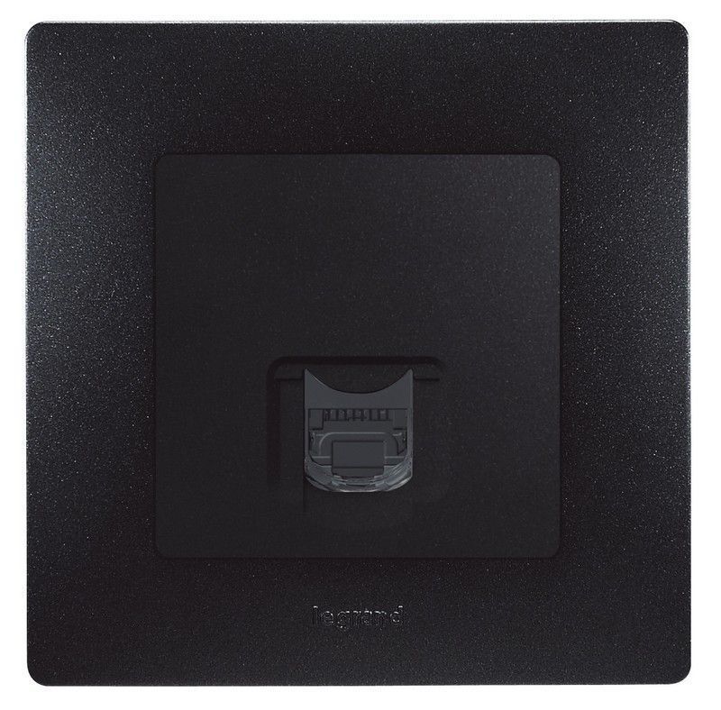 Legrand Etika Антрацит Розетка телефонная Legrand Etika антрацит   (RJ11) 672640