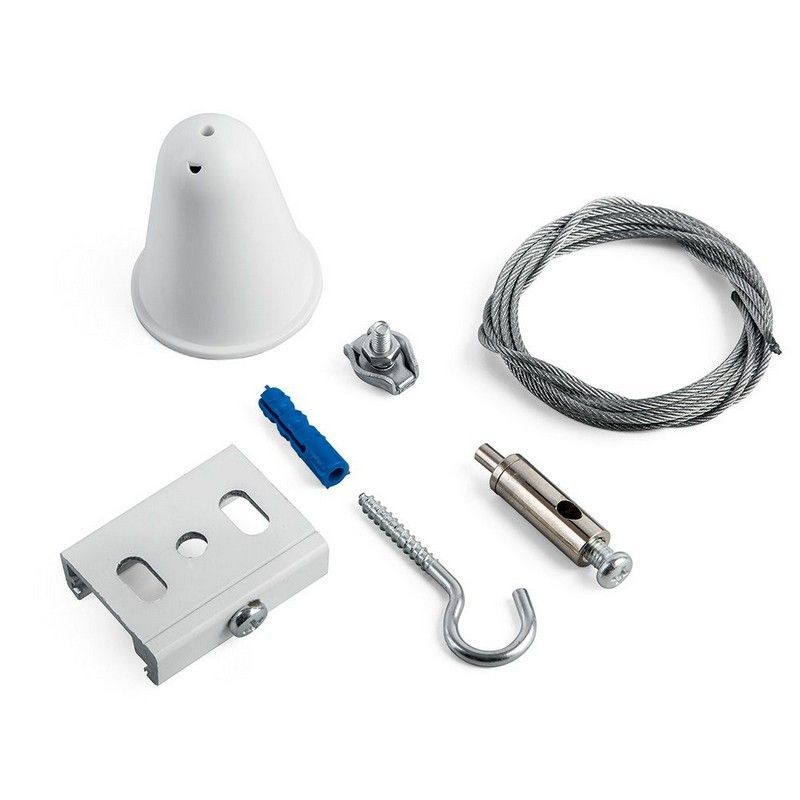 Трековые светодиодные светильники Комплект подвесов Feron для шинопровода 3-фазного длина 150см белый PRO-0448 41098 