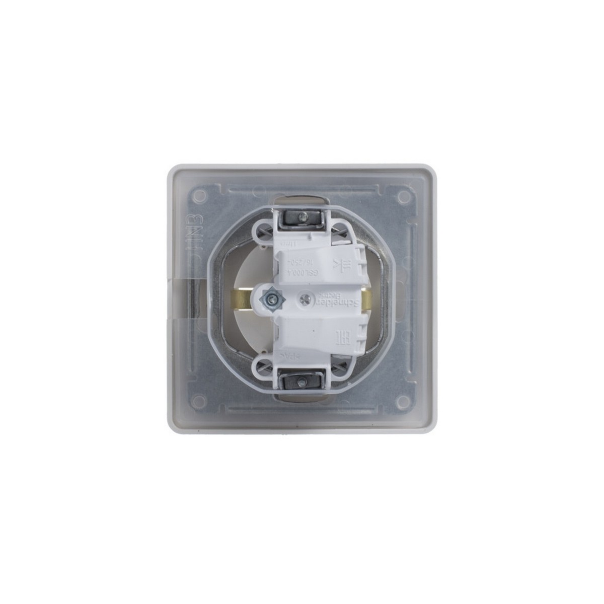 Розетка Systeme Electric Glossa Перламутр с/з со шторками с крышкой, 16А, GSL000648