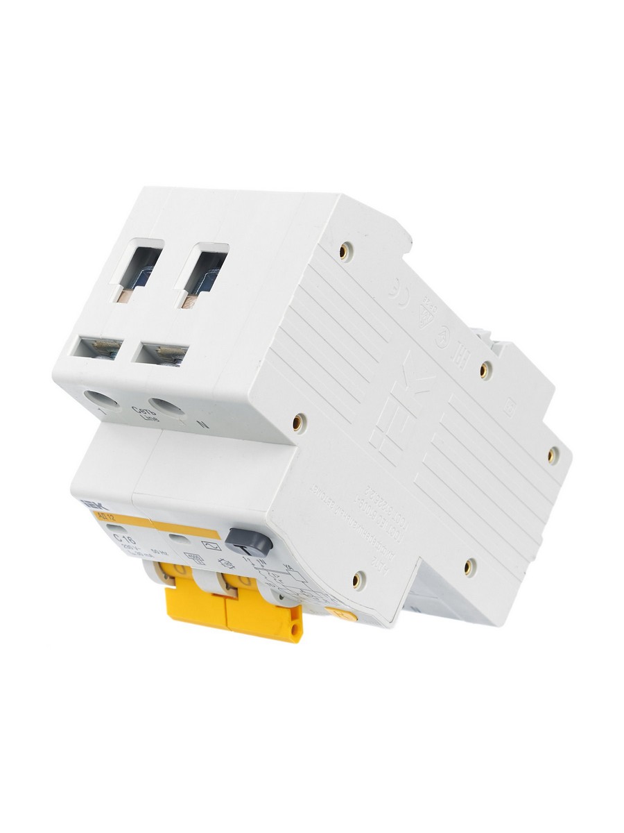 IEK Дифференциальный автоматический выключатель IEK KARAT АД12 2Р 16А 30мА MAD10-2-016-C-030 