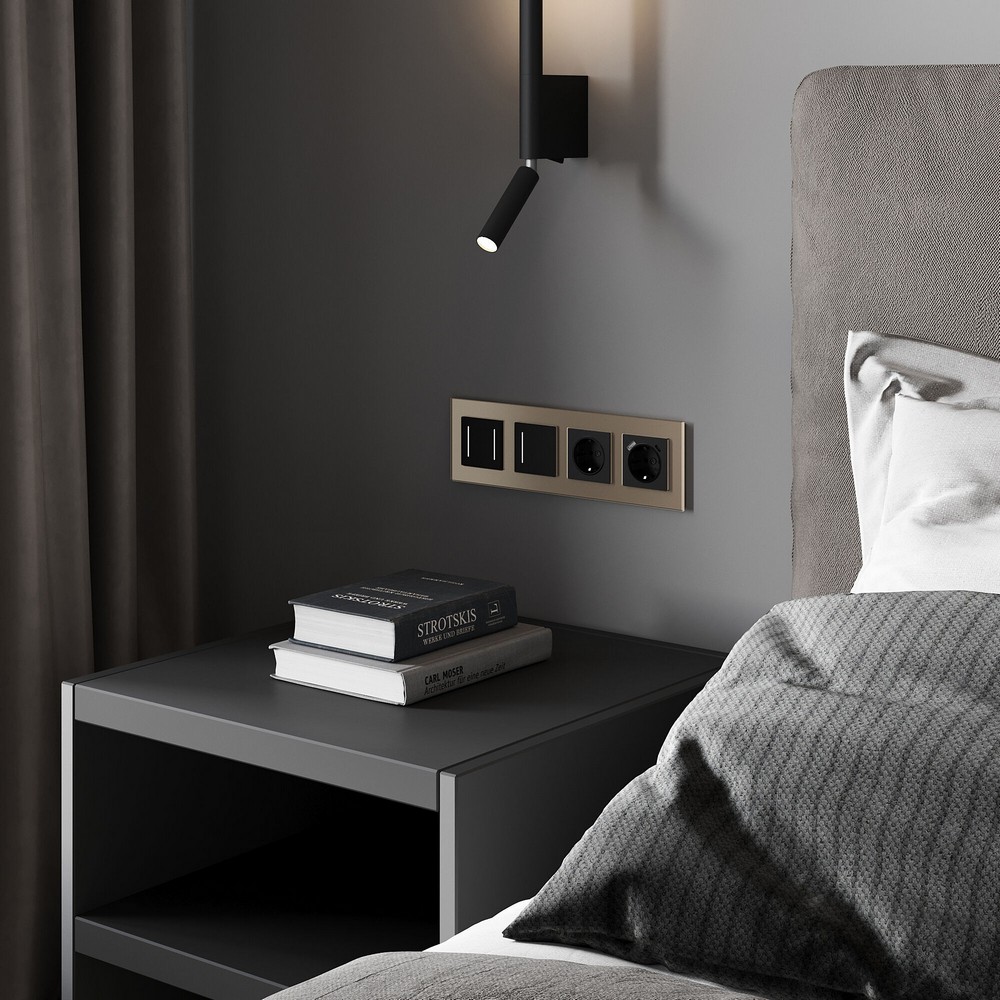 Werkel Черный матовый механизмы Умный сенсорный выключатель Werkel одноклавишный (черный) W45130080