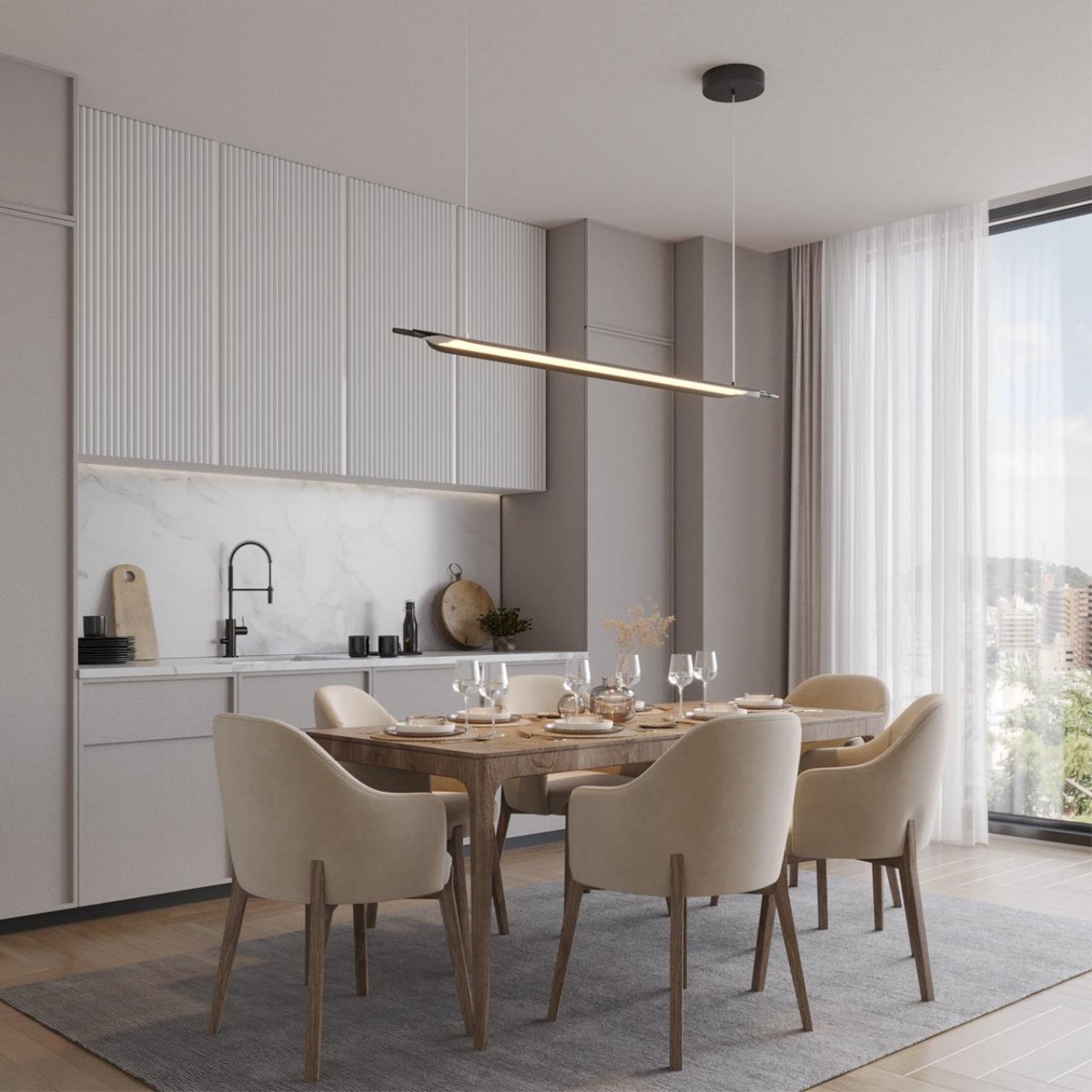 Подвесные светодиодные светильники Светильник подвесной светодиодный диммируемый со сменой цветовой температуры (управление сенсор) NOVOTECH 359544 ALA 