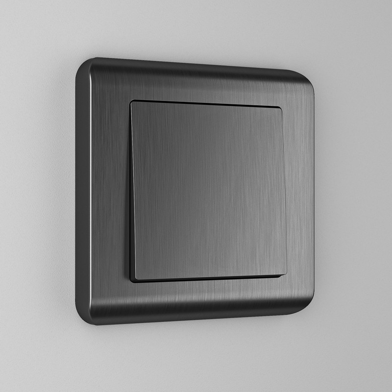 Werkel Графит рифленый механизмы Выключатель Werkel одноклавишный (графит рифленый) W1110004