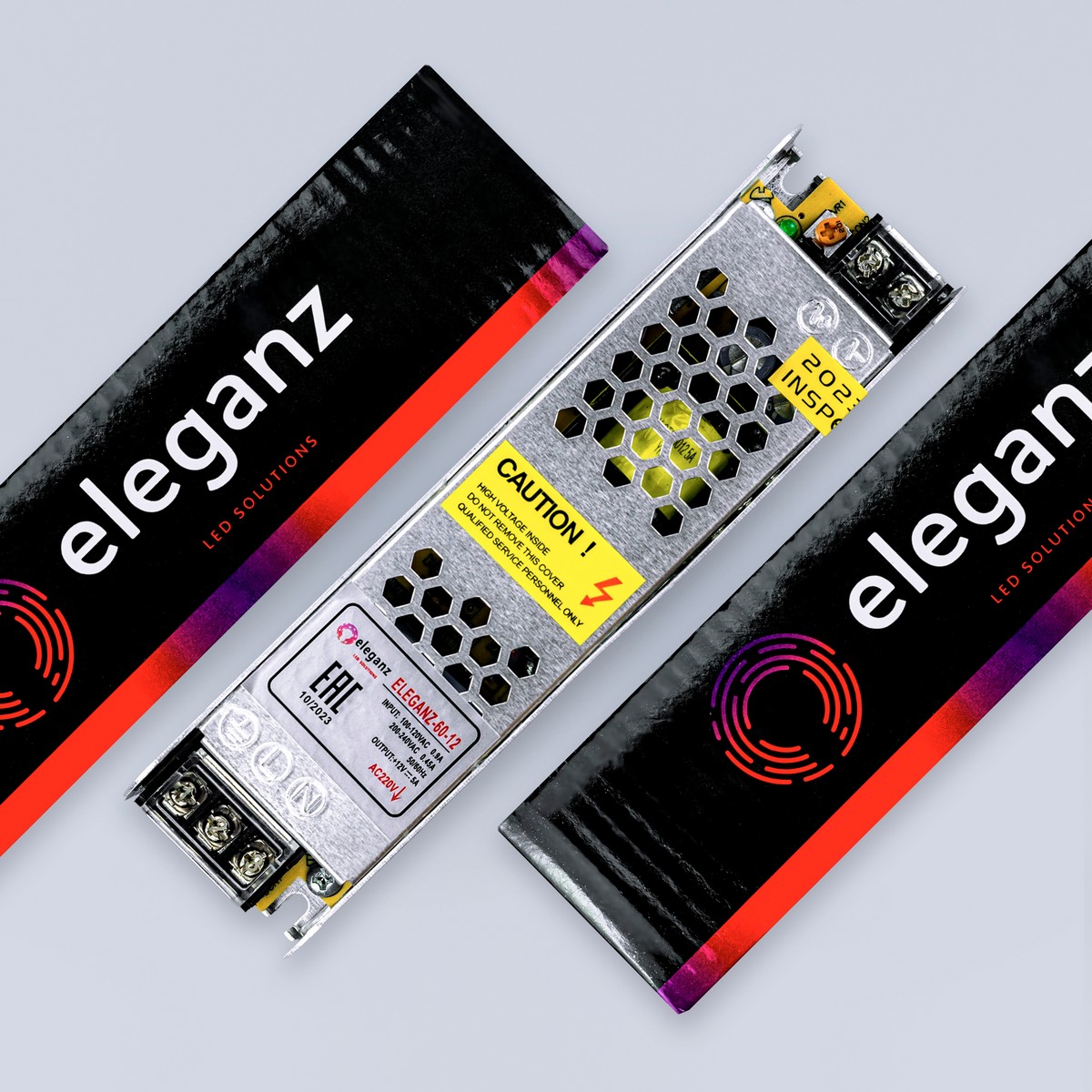 Блоки питания для светодиодной ленты Блок питания для светодиодной ленты Eleganz 12V 60W IP20 узкий 1118 